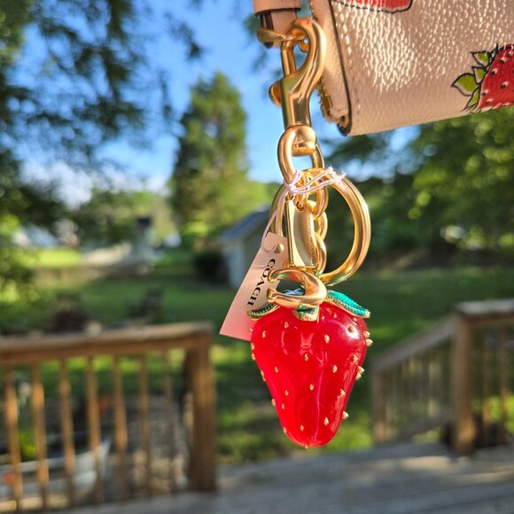 Coach NWT Strawberry Bag Charm